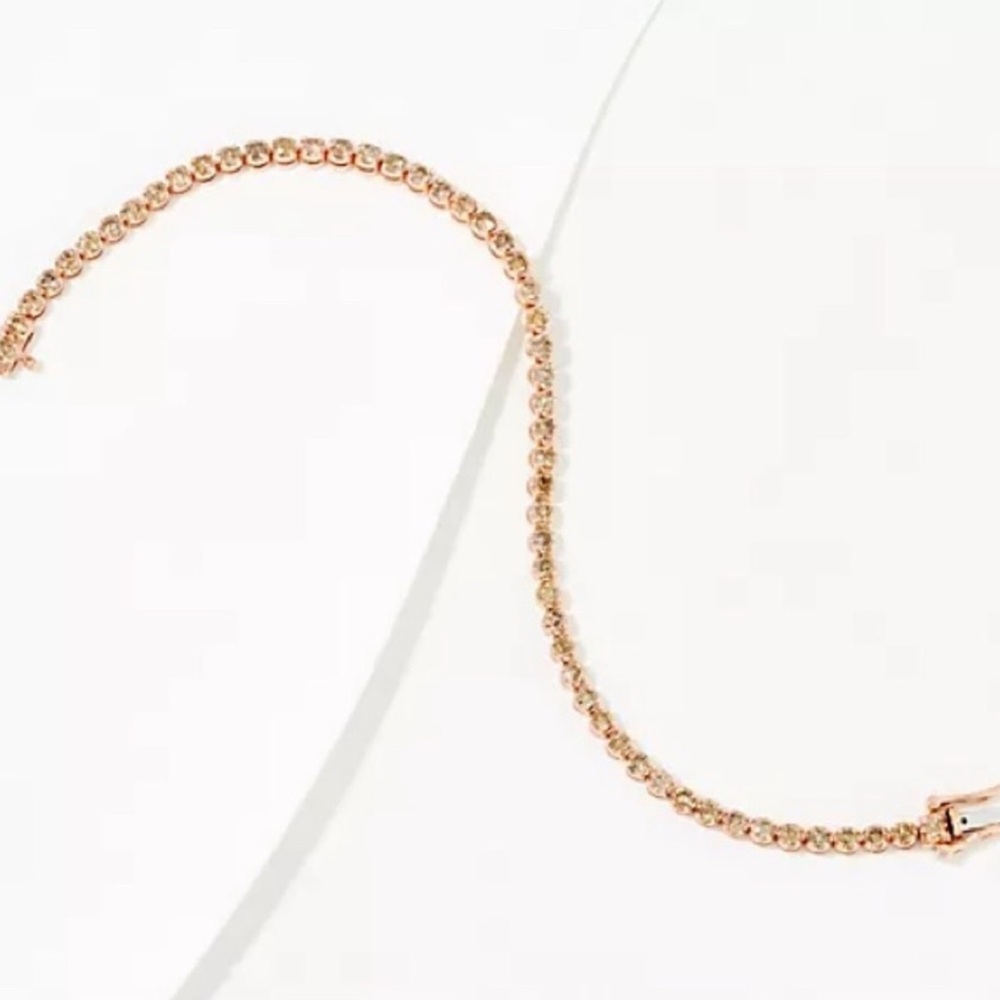 Affinity Diamonds “The Michele"  3 CTW
Champagne Diamonds 14k Rose Gold 7”